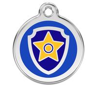 RedDingo Plaque D'Identification Patte Patrol Chase Bleu Foncé De Gravure pour