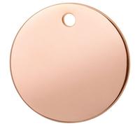 RedDingo Titan Plaque D'Identification Cercle Rose, Gravure, Personnalisable,