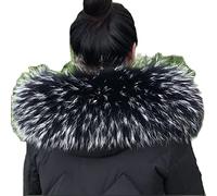 RedEagle Col en fourrure véritable bavoir pour femme écharpe en fourrure col en fourrure bavoir fourrure pour hommes encolure universelle col en fourrure