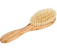 Redecker Brosse à cheveux pour enfant en poils de chèvre avec manche en bois d'olivier ciré, 14 cm