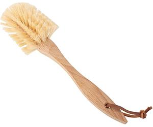 Redecker Tampico Brosse à vaisselle en fibre avec manche en bois de hêtre huilé, 26,7 cm