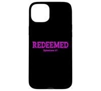 Redeemed Ephesians 1:7 Christian Woman Bible Verse Coque pour iPhone 15 Plus