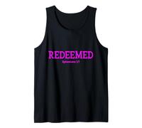 Redeemed Ephesians 1:7 Christian Woman Bible Verse Débardeur