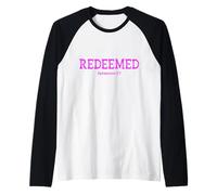 Redeemed Ephesians 1:7 Christian Woman Bible Verse Manche Raglan