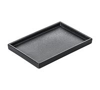 Redelaenor Plateau de Salle de Bain en céramique Noir Mat, Plateau décoratif pour parfums, Porte-Bijoux, Bougies, Savon, Plantes, Serviettes, cosmétiques rectangulaire, Grand Plateau de Service