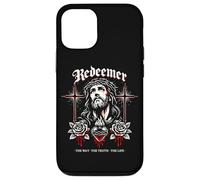 Rédempteur Jésus Croix Gothique Roses Sacred Heart John 14:6 Coque pour iPhone 12/12 Pro