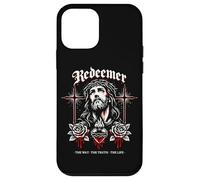 Rédempteur Jésus Croix Gothique Roses Sacred Heart John 14:6 Coque pour iPhone 12 Mini