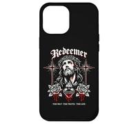 Rédempteur Jésus Croix Gothique Roses Sacred Heart John 14:6 Coque pour iPhone 12 Pro Max