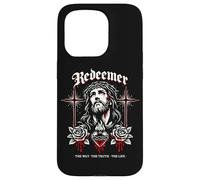 Rédempteur Jésus Croix Gothique Roses Sacred Heart John 14:6 Coque pour iPhone 15 Pro