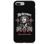 Rédempteur Jésus Croix Gothique Roses Sacred Heart John 14:6 Coque pour iPhone 7 Plus/8 Plus