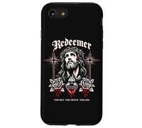 Rédempteur Jésus Croix Gothique Roses Sacred Heart John 14:6 Coque pour iPhone SE (2020) / 7/8
