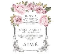 Redesign With Prima Decor Transfers Dans La Vie 27"x36" Wall Decals DIY Wallpaper Wall Stickers Murals Decor for Kitchen Living Room Bedroom Bathroom Nightstands Table Décor