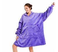 REDESS Sweat à capuche Blanket, couverture portable Oversized Sherpa avec manches et poche géante, sweat à capuche confortable pour adultes et enfants