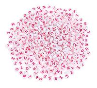 Redetter Lot de 100 perles rondes et plates en acrylique pour la fabrication de bijoux et accessoires de bracelets
