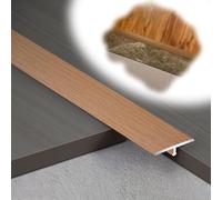 REDEXI Bande De Transition De Sol en T Barre De Seuil en Aluminium, Profil Rail De Transition Plate, 90cm De Long, Imperméable(Teak Color)