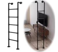 REDEXI Industrielle Noir Échelle De Sortie D'urgence, Échelle De Lit Superposé De Grenier, Échelle De Lit Mezzanine En Métal Fixée Au Mur Pour Intérieures Extérieures, 60cm 120cm 150cm Hauteur, Facile