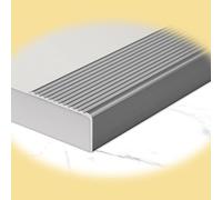REDEXI Marches en Aluminium Bordure D'escalier Nez De Marche Profilé D'escalier Antidérapantes pour Hôpitaux Centres Commerciaux(Grey,W70 x H30MM)