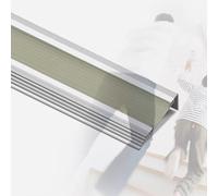 REDEXI Protecteur De Bord D’escalier avec Lueur, Nez D’escalier en Forme De L, Marches D’escalier en Alliage D’Aluminium, Bande De Transition Antidérapante 45/50/55/60 Mm(W45mm)