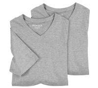 Redfield 2-Pack T-Shirts col en V Gris Clair XXL, XL Groesse S-14XL:8XL