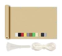 Redfire Brise-Vue 120x600cm Brise-Vue Pare-Vue Brise Vent Pare-Exterieur Cache Occultant Résistant à l'eau et aux UV pour Jardin Patio avec Attaches Câble Sable