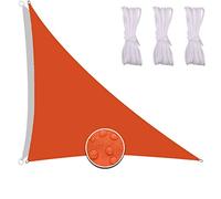 Redfire Voile D'ombrage Toile 4X4X5.7M, Imperméable Toile Solaire Insipide Tissu Oxford Compris Corde Fixation pour Carport Orange