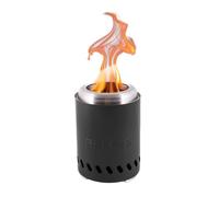 RedFire - Volcano - Small - Noir - Cheminée de table - Avec housse de protection et tapis de protection - Bois et granulés - Triple combustion