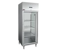 REDFOX Armoire réfrigerée froid positif GN 700 l en inox verre MN 700G