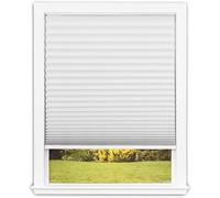 Redi Shade Store plissé en tissu filtrant la lumière, personnalisable en le coupant, facile à remonter, aucun outil nécessaire, 6 x 162,5 cm (convient aux fenêtres de 48 x 76,2 cm), blanc