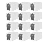 Rediboom Lot de 12 sacs à poussière pour aspirateur Roborock QV 35A/35A, Qrevo S/Qrevo Master/Qrevo Curv/Qrevo Edge/Qrevo Slim, Saros 10/10R/Z70, S8 Max Ultra/S8 MaxV Ultra, QR 598/798, capacité de 3