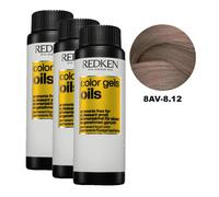 REDKEN COLOR GEL OILS #8AV-8.12 60 ml x 3