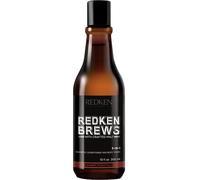 Redken Brews 3 en 1 : shampoing, après-shampoing et gel douche 300 ml