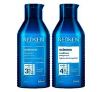 REDKEN - Routine Fortifiante - Shampoing & Après-Shampoing - Nourrit & Prévient La Casse - pH Équilibré - Protéines, Acide Citrique & Arginine - Cheveux Abîmés - Extreme - 2 x 500 ml