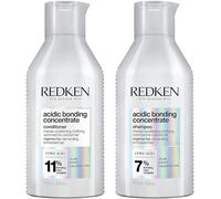 REDKEN - Routine Réparatrice - Shampoing + Après-Shampoing - Renforce & Protège La Couleur - Sans Sulfates - Acide Citrique - Cheveux Abîmés - Acidic Bonding Concentrate - 2 x 300 ml