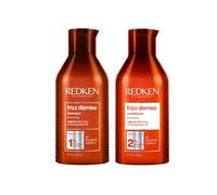Redken, Shampoing & Après-Shampoing Anti-Frisottis pour Cheveux Rebelles & Indisciplinés, Protection contre l'Humidité, Frizz Dismiss, 300 ml + 300 ml