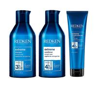 REDKEN, Shampoing + Après-Shampoing + Masque Fortifiants pour Cheveux Abimés, Riche en Protéines, Extreme, 300 ml + 250 ml + 250 ml