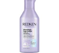 Redken - Shampoing Éclat - Nettoie La Fibre & Illumine - Enrichi À La Vitamine C, Émolients & Protéines De Blé - Cheveux Blonds Ternes - Blondage High Bright - 300 Ml[Z329]