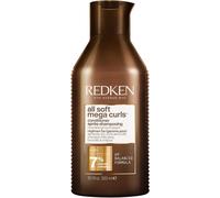 Redken - Shampoing Nourrissant & Hydratant - Définit Les Boucles & Réduit Les Frisottis - Vegan & Sans Sulfates - Aloe Vera - Cheveux Très Secs, Bouclés À Crépus - All Soft Mega Curls - 300 [Z303]