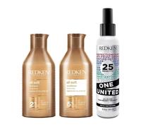 Redken - Trio hydratant Miracle cheveux secs et rêches All Soft One United