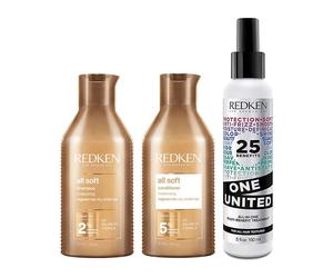 Redken - Trio hydratant Miracle cheveux secs et rêches All Soft One United