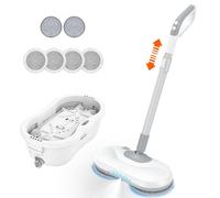 Redkey M1 Balai à laver les sols sans fil, Balai à laver les sols électrique, Réservoir d'eau de 250 ml, LED de nettoyage et fonction de pulvérisation d'eau