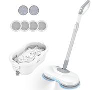 Redkey M1 Balai Électrique Sans Fil, Auto-Nettoyant, Réservoir D'eau De 250 Ml, Led,Capacité De La Batterie De 2200 Mah, Pulvérisation D'eau En Un Clic, Séparation De L'eau Douce Et Usée