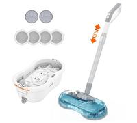 Redkey M1 Balai Électrique Sans Fil Rechargeable,Balai autonettoyant Réservoir d'eau de 250ML, Capacité de la Batterie de 2200mAh