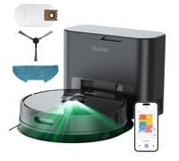 Redkey R10 Aspirateur robot, station d'aspiration des poussières 4L, puissance d'aspiration élevée 4000Pa, robot d'aspiration avec fonction balayage, robot d'aspiration 150 min, navigation LDS