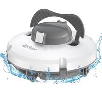 Redkey S100 Robot de piscine sans fil pour 100 m², l'aspirateur de piscine automatique tient 130 minutes avec une forte puissance d'aspiration, 180μm pour piscine hors sol/plate