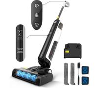 Redkey W12 SE Aspirateur eau et poussières, 180W Aspirateur eau et poussières, Balai à franges, Aspirateur eau et poussières, Aspirateur autonettoyant, 3 en 1 Nettoyeur de sol sans fil, Puissant, Lége