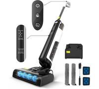 Redkey W12 SE Aspirateur eau et poussières avec fonction balayage, 1.15L double réservoir Sans fil, 45 min de fonctionnement Technologie anti-enchevêtrement Nettoyage automatique