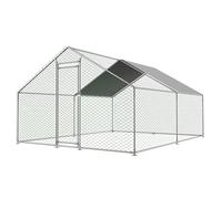 Redkid Enclos en métal de 12 m² - 3 x 4 x 2 m - avec Tissu PE imperméable et Serrure de sécurité - Grand enclos pour Poules, Lapins et Divers Petits Animaux (3 x 4 x 2 m) (3X4X2m)