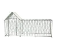 Redkid Enclos en métal de 4.5 m² - 1x3x1.5 m - avec Tissu PE imperméable et Serrure de sécurité - Grand enclos pour Poules, Lapins et Divers Petits Animaux (1x3x1.5m)
