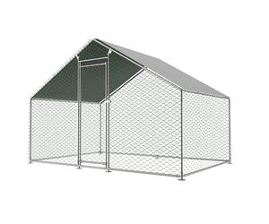 Redkid Enclos en métal de 6 m² - 3 x 2 x 2 m - avec Tissu PE imperméable et Serrure de sécurité - Grand enclos pour Poules, Lapins et Divers Petits Animaux (3 x 2 x 2 m)