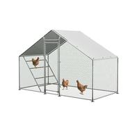 Redkid Robuste Chicken Coop avec course et échelle - Sécurité, résistant aux intempéries et facile à nettoyer pour poultry, oiseaux et petits animaux (3 x 1,5 x 2 m avec échelle)